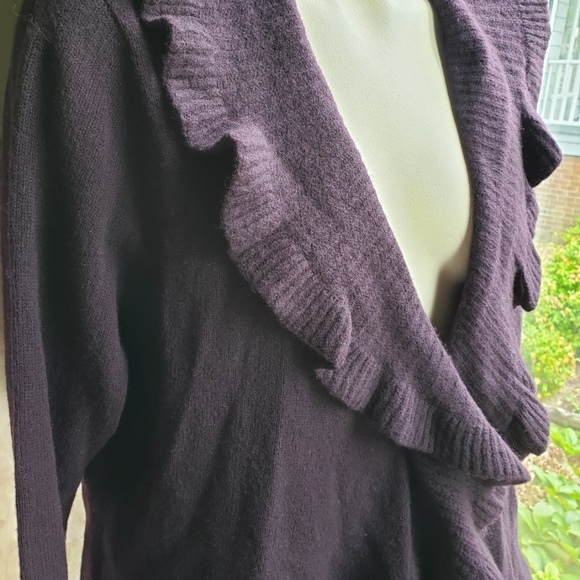 SOLD****Ralph Lauren Knit Ruffle Sweater - Picture 3 of 7